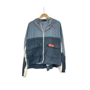 Under Armour Always On Blue And Orange Windbreaker Jacket Womens Size XL